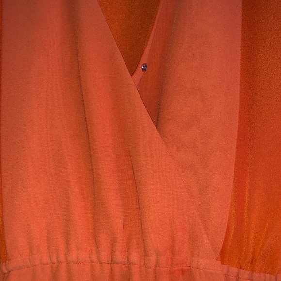 H&M Flowy Orange Dress S/M - Picture 3 of 4